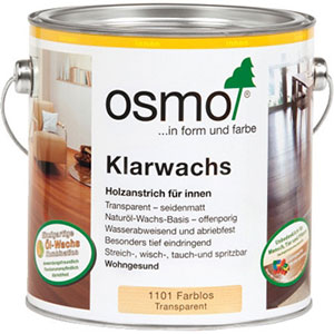 Бесцветное масло с твердым воском для твердых экзотических пород древесины Osmo Klarwachs (1101)