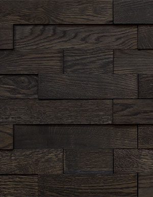 Деревянная отделка стен с объемным эффектом Tarwood Ecowood Дуб Черный (Black)