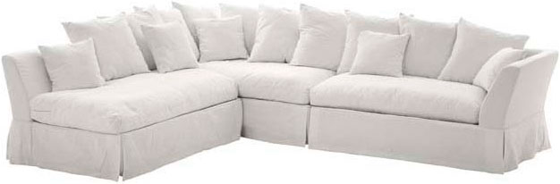 Угловой диван белого цвета Eichholtz Sofa Corner Arsenal