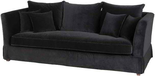 Черный бархатный диван Eichholtz Sofa Geoffrey