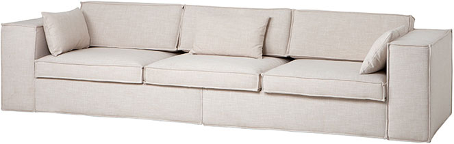 Широкий кремовый диван из льна Eichholtz Sofa Richard Burton