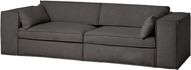 Угольный диван из льна Eichholtz Sofa Richard Burton