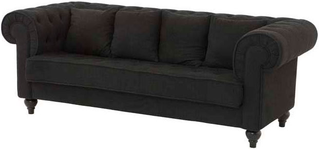 Черный кашемировый диван Eichholtz Sofa The Dorchester