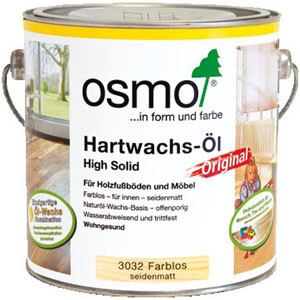 Прозрачное бесцветное масло с твердым воском Osmo Hartwachs-Öl Original (3032, 3062, 3065)