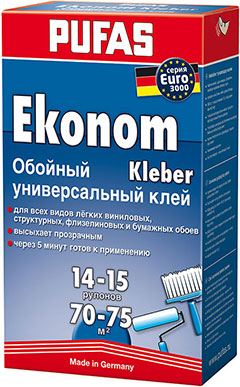 Универсальный экономичный обойный клей Pufas Euro 3000 Ekonom (0510-500)