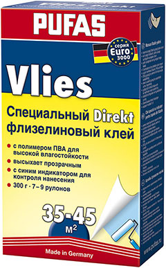 Клей для флизелиновых обоев с индикатором Pufas Euro 3000 Vlies Direkt (0513-300)