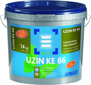 Дисперсионный клей с армирующими волокнами для виниловых полов Uzin KE 66