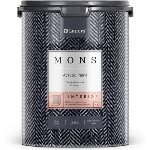 Краска Lanors Mons Interior акриловая глубокоматовая для стен