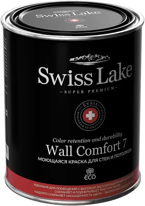 Краска Swiss Lake Wall Comfort 7 моющаяся для стен и потолка