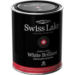 Краска для потолка акриловая белая матовая Swiss Lake White Brilliant