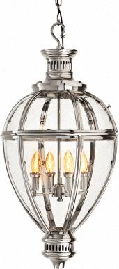 Элегантный фонарь на 4 лампы из стекла и никелированного металла Eichholtz Lantern Arcadia