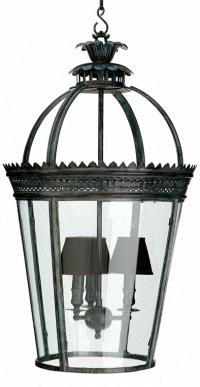 Потолочный светильник-фонарь из патинированного в серый цвет металла Eichholtz Lantern Le Gillon