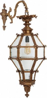 Бра из фигурной латуни с плафоном в форме фонаря Eichholtz Lantern Le Marais 1 Light