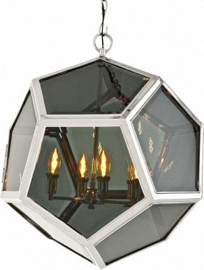 Подвесной фонарь-додекаэдр из дымчатого стекла Eichholtz Lantern Yorkshire L