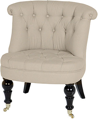 Мягкое кресло без подлокотников из неотбеленного льна Eichholtz Chair Camden