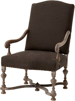 Мягкое кресло-стул цвета кофе мокко Eichholtz Chair Francois