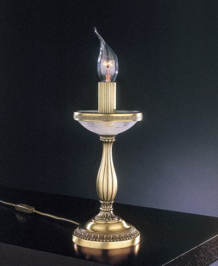 Бронзовая настольная лампа классического стиля в виде подсвечника
