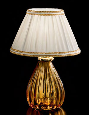 Лампа настольная стеклянная 22-87529 светло-серый абажур