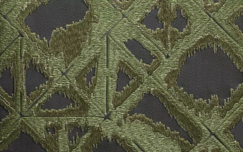 Виниловые обои Alessandro Allori Breeze RDT2202-10 зеленые с геометрическим орнаментом