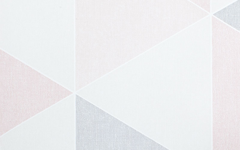 Бумажные обои Arthouse Retro House 908204 с пастельно-розовыми и серыми треугольниками