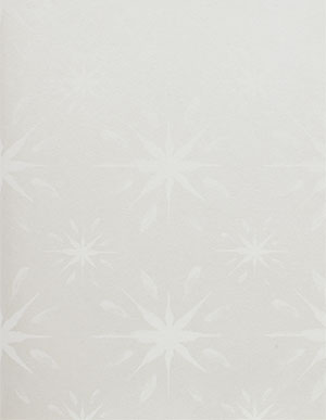 Белые флизелиновые обои Aura Anthologie G56294 с восьмиконечными звездами