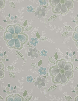Обои для стен цвета белой лилии с цветочным рисунком Aura Charming Prints FD22201