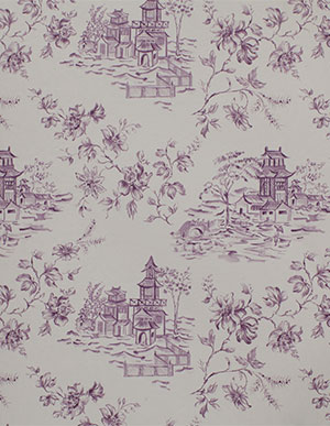 Светло-кремовые обои с принтом пурпурного цвета в стиле туали Aura Charming Prints FD22222