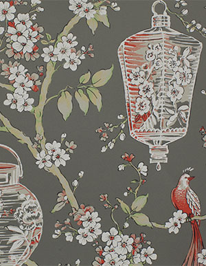 Яркие обои для стен с принтом в китайском стиле Aura Charming Prints FD22758