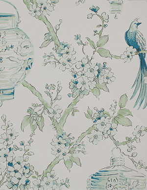 Молочно-белые флизелиновые обои с рисунком в восточном духе Aura Charming Prints FD22760