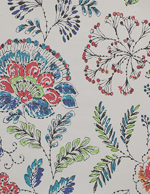 Молочного цвета обои для стен с ярким флористическим рисунком Aura Charming Prints FD24109