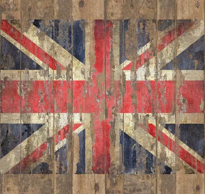 Флизелиновое панно Aura Grunge G45284 с потертым британским флагом