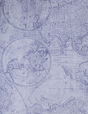 Обои цвета серо-синий крайола в виде географических карт Aura Handsome 2604-21236
