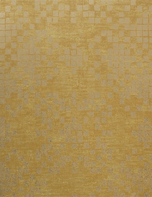 Золотистого цвета обои с рисунком под старую мозаику Aura Indo Chic G67397