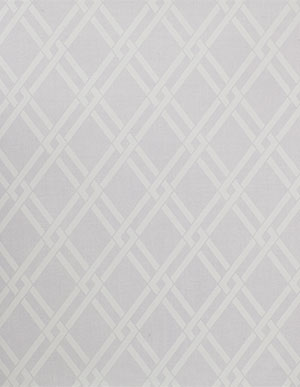 Гридеперлевые обои с ромбическим меандром из белых полос Aura Jardin Chic G67271