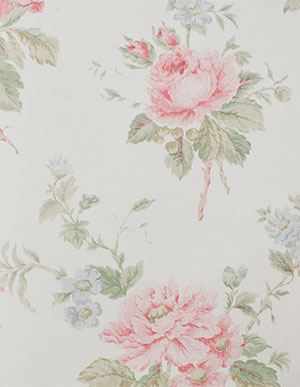 Белые обои с розовыми пионами Aura Jardin Chic G67289