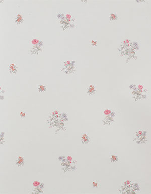 Белоснежные обои с мелкими цветочными букетами Aura Jardin Chic G67310