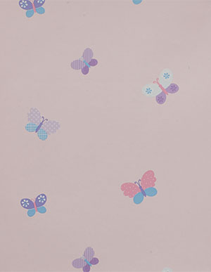 Розовые обои для детской комнаты с бабочками Aura Just 4 Kids G56008