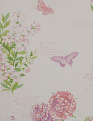 Виниловые обои с изображениями насекомых и цветов Aura Paradise PA34249