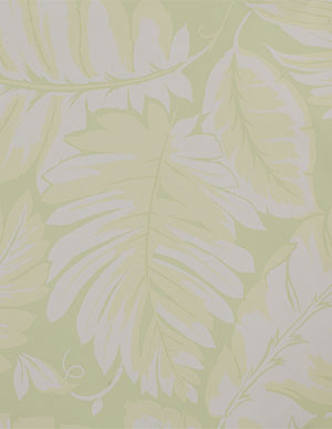 Желто-зеленые обои для стен с рисунком в виде пальмовых листьев Aura Paradise PA34257