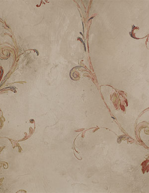 Кремовые обои для стен с изображением лиан Aura Silks & Textures FT23540