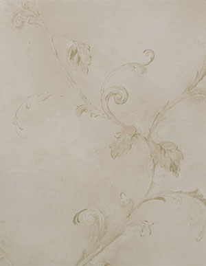 Кремовые обои для стен с флористическим принтом Aura Silks & Textures NT33757