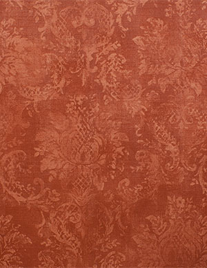 Виниловые обои ржаво-коричневого цвета с крупными дамасками Aura Stripes & Damasks SD36106