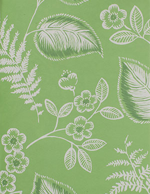 Светло-зеленые флизелиновые обои с белым флористическим рисунком Aura Sunny Style FD22704