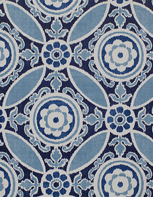 Флизелиновые обои с цветочным узором в синих тонах Aura Sunny Style FD24116