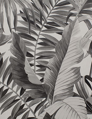 Монохромные флизелиновые обои с рисунком пальмовых листьев Aura Sunny Style FD24134