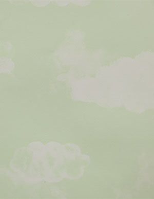 Зеленоватые детские обои для стен с облаками Aura Sweet Dreams G45116