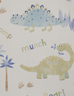 Виниловые обои для детской с динозаврами Aura Sweet Dreams G45127