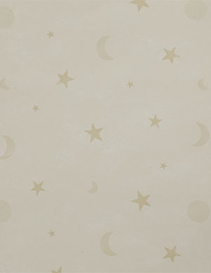 Бежевые обои для детской комнаты с луной и звездами Aura Sweet Dreams G45137