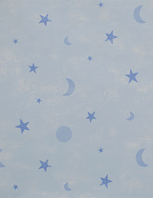 Голубые детские обои со звездами и луной Aura Sweet Dreams G45138
