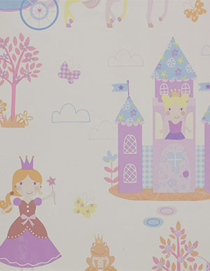 Детские обои с принцессами и замками Aura Sweet Dreams G45144